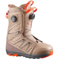 Salomon Snowboard - Boots de snowboard - Launch BOA SJ BOA Kelp/Brown Lentil/Dragon Fire pour Homme - Taille 40,5 - Beige