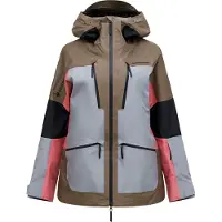 Peak Performance - Veste imperméable et résistante en GORE-TEX PRO - W Vertical Gore-Tex Pro Jacket Terrain Tan Lt Grey pour Femme - Taille L -