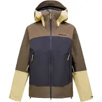 Peak Performance - Veste de ski imperméable - M Vislight Gore-Tex C-Knit Jacket Terrain Tan Motion Grey pour Homme - Taille M - Marron