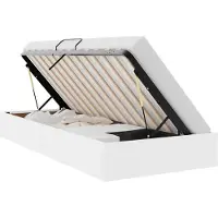 vidaXL Coffret de lit capitonné, blanc cassé, 100 x 200 cm, similicuir