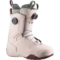 Salomon Snowboard - Boots de snowboard - Dialogue Dual BOA Rainy Day/Huckleberry/Castor Gray pour Homme - Taille 44,5 - Blanc