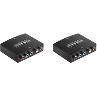 Typecat 2X Convertisseur Ypbpr Vers Component Vers HD Compatible Convertisseur Ypbpr+L/Raudio Vers Compatible