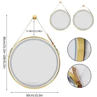 StarTech.com Miroir LED rond - Miroir de salle de bain 80x80 cm - Éclairage intégré - Anti-buée - À fixer au mur - Design moderne