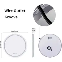 StarTech.com Miroir de salle de bain rond - Miroir mural LED - Éclairage réglable - Éclairage d'ambiance RGB - 3 couleurs d'éclairage frontal - Anti-buée avec mémoire - 800x800 mm