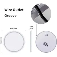 StarTech.com Miroir de salle de bain LED rond - Miroir mural 60x60 cm - Intensité variable - Éclairage de fond RGB avec 8 couleurs - 3 couleurs d'éclairage frontal - Anti-buée - Fonction mémoire