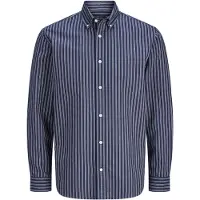 Jack & Jones Chemise 'JPRBLUHARVEY' bleu marine / vert foncé / blanc naturel