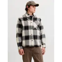 Jack & Jones Chemise 'JJEJackson' marron / noir / noir chiné / blanc