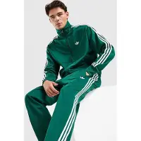Adidas Pantalon 'Firebird' vert foncé / blanc