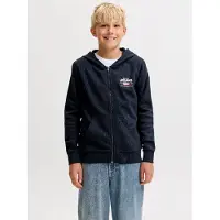 Jack & Jones Logo 2col Full Zip Sweatshirt Bleu 8 Years Garçon