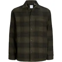 Jack & Jones Chemise 'JJESOHO' marron / vert / vert foncé