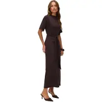 Vero Moda Hali Short Sleeve Long Dress Marron M Femme