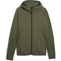 Puma Tech Slim Elevated Full Zip Sweatshirt Vert L Homme
