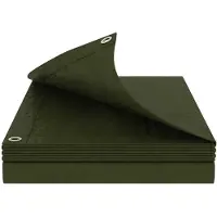vidaXL Bâche plate avec œillets, verte, 6 x 8 m, 180 g/m², en PE