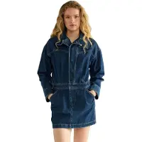 Wrangler Moto Long Sleeve Dress Bleu XS / 00 Femme