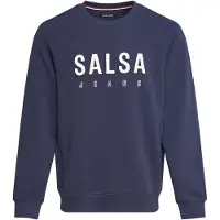 Salsa Jeans Sweat-shirt bleu / blanc chiné