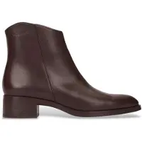 Wonders pour femme. D-1801 Bonjour bottines en cuir marron (38), 1 à 3 cm, Fermeture éclair, Casuel