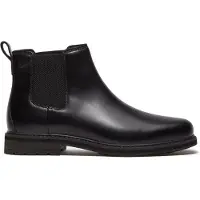 Timberland pour homme. TB0A42PGW021 Bottines Chelsea Stormbucks en cuir noir (42), Plat, Aucun, Casuel