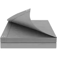 vidaXL Bâche plate avec œillets, gris clair, 3 x 6 m, 180 g/m², en polyéthylène