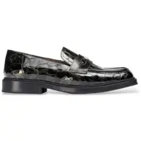 Wonders pour femme. B-9143_5521_11764 Mocassins en Cuir Ned Vert (38), Plat, Aucun, Casuel, Classique, Vernis