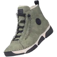 Rieker Damen Stiefelette gefüttert Grün 45912-54