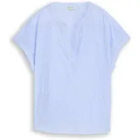 Tom Tailor Chemisier bleu ciel / blanc