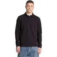 Timberland Polo pour homme, manches longues, noir