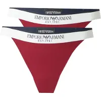 Emporio Armani String rouge feu / noir / blanc cassé