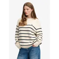 Superdry Oversized Stripe Sweater Blanc XS Femme