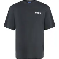 HUGO T-Shirt anthracite / blanc