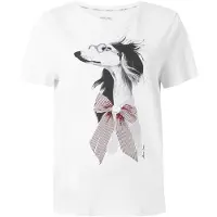 Marc Cain T-shirt lavande / bordeaux / noir / blanc