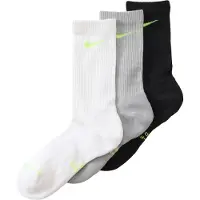 Nike Chaussettes de sport 'ED ELVD' gris clair / pomme / noir / blanc