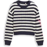 Tom Tailor Pull-over bleu marine / rose clair / blanc cassé