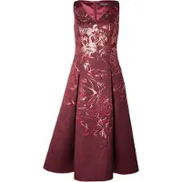 Vera Mont Robe de cocktail or / bordeaux / rouge rubis
