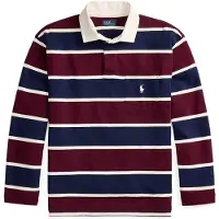 Ralph Lauren T-shirt bleu marine / lie de vin / blanc