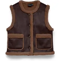 Vero Moda Gilet 'VMLina' brun foncé