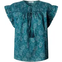 Pepe Jeans Chemisier 'GABRIELA' pétrole / blanc cassé