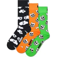 Happy socks Chaussettes 'Halloween' vert / orange / noir / blanc