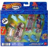 Hot Wheels Skate : lot de 4 skateboards + chaussures - Mattel