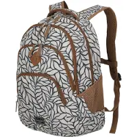 Travelite sac à dos de loisirs sac à dos pour ordinateur portable Basic Backpack Print 22L Cream White écru
