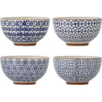 Bloomingville Bols Karine bleus, lot de 4