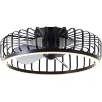 Brilliant Ventilateur de plafond à lampe filaire Capo noir