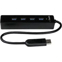 StarTech.com 4 Port Superspeed Portable Usb 3.0 Hub Noir