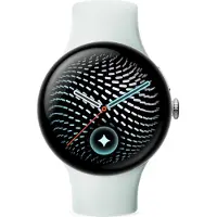 Google Montre connectée Pixel Watch 5 4G 45 mm Argent avec bracelet sport caoutchouc Gris et Vert