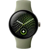 Google Montre connectée Pixel Watch 5 4G 41 mm Doré avec bracelet sport caoutchouc Vert