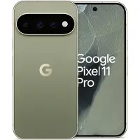 Google Pixel 11 Pro, résolution 1280 x 2856 pixels, 16 Go de RAM, 512 Go de stockage, appareil photo 50 mégapixels, système d'exploitation Android 17, couleur : olive