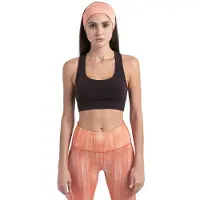Icebreaker Merino 260 Zoneknitseamless Medium Impact Sports Bra Orange XS Femme