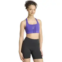 Adidas Optime Workout 3 Stripes Medium Impact Sports Bra Violet M Femme