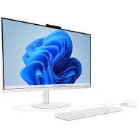HP OmniStudio 27-cw0450ng, PC tout-en-un 27 pouces FHD, Ryzen AI 5 330, 16 Go / SSD 512 Go, Windows (512 Go, 16 Go), PC, Blanc