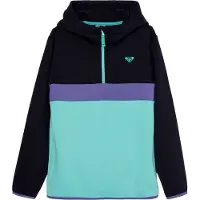Roxy - Polaire à capuche - Frost Fern Girl True Black - Taille Enfant 12 ans - Noir