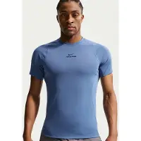 Nike T-shirt de training Pro Training DF pour hommes, manches courtes, couleur bleu indigo/noir, taille L
